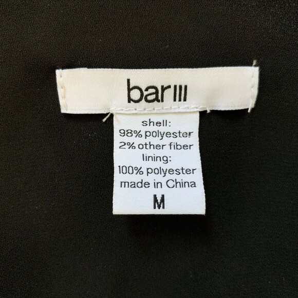 Bar III Blouse Women Medium Cold Shoulder Feminine Ruffles Muted Gray Pink - Picture 9 of 10